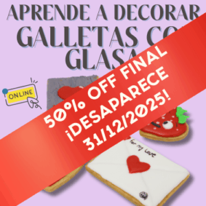 Curso Online: Galletas Decoradas con Glasa para San Valentín